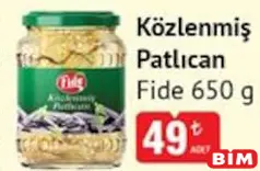 FİDE KÖZLENMİŞ PATLICAN 650 G fiyat ve kampanya bilgisi